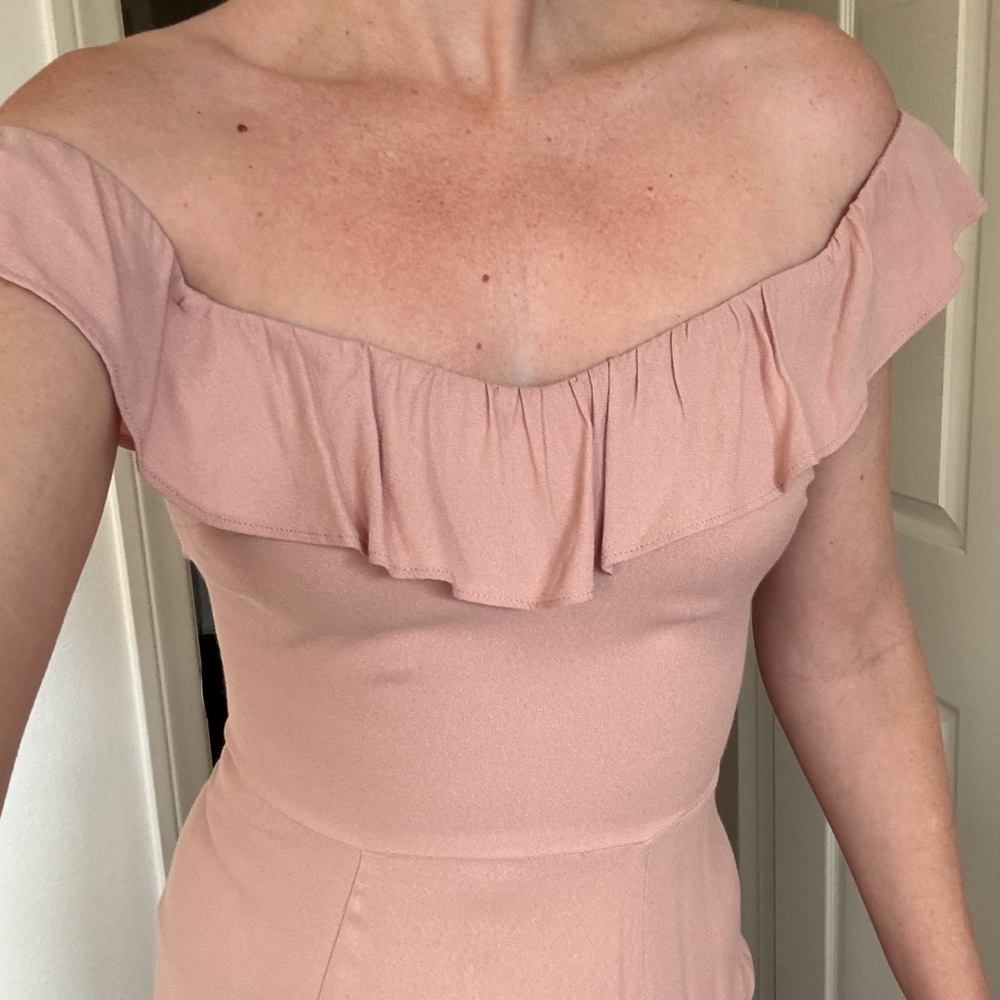 Reformation Verbena Blush Off-Shoulder Maxi Dress - Picture 3 of 5